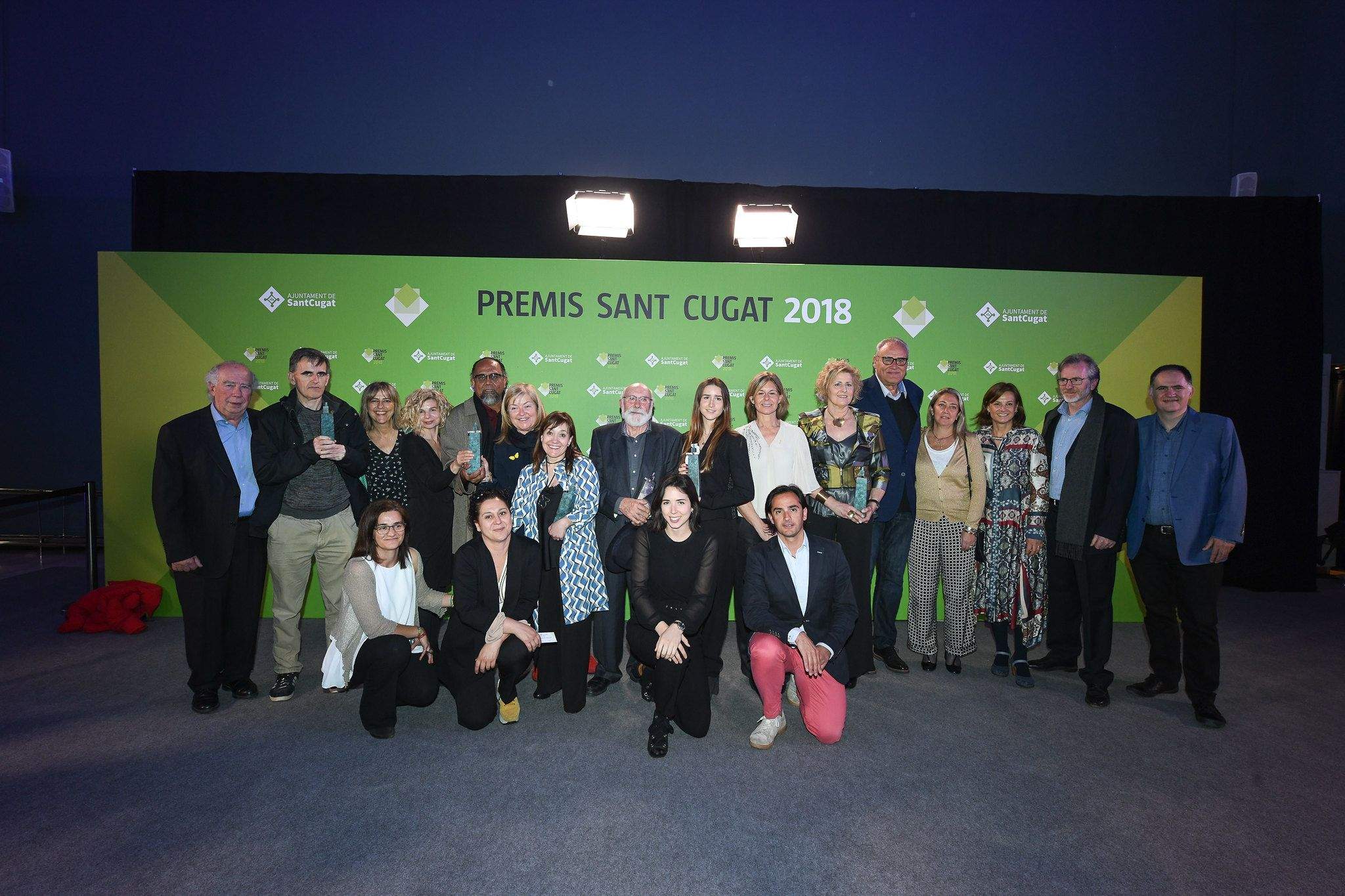 Premiats de l'última edició dels Premis Ciutat de Sant Cugat (2018). FOTO: Ajuntament