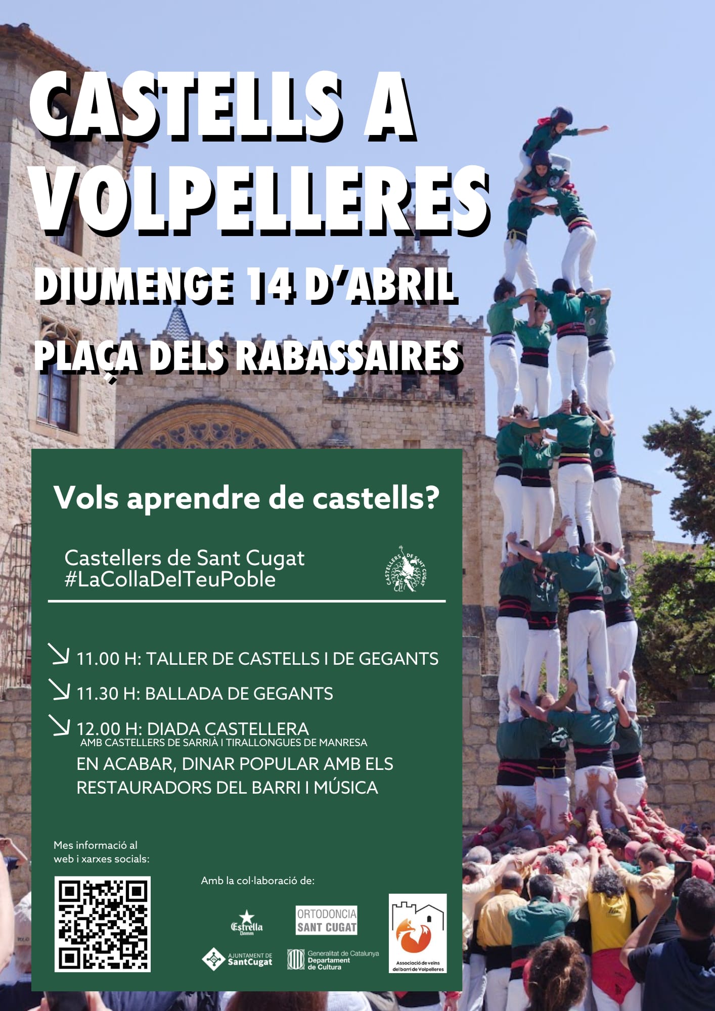 Programa de la Jornada de Castellers i Gegants de Volpelleres FOTO: Cedida