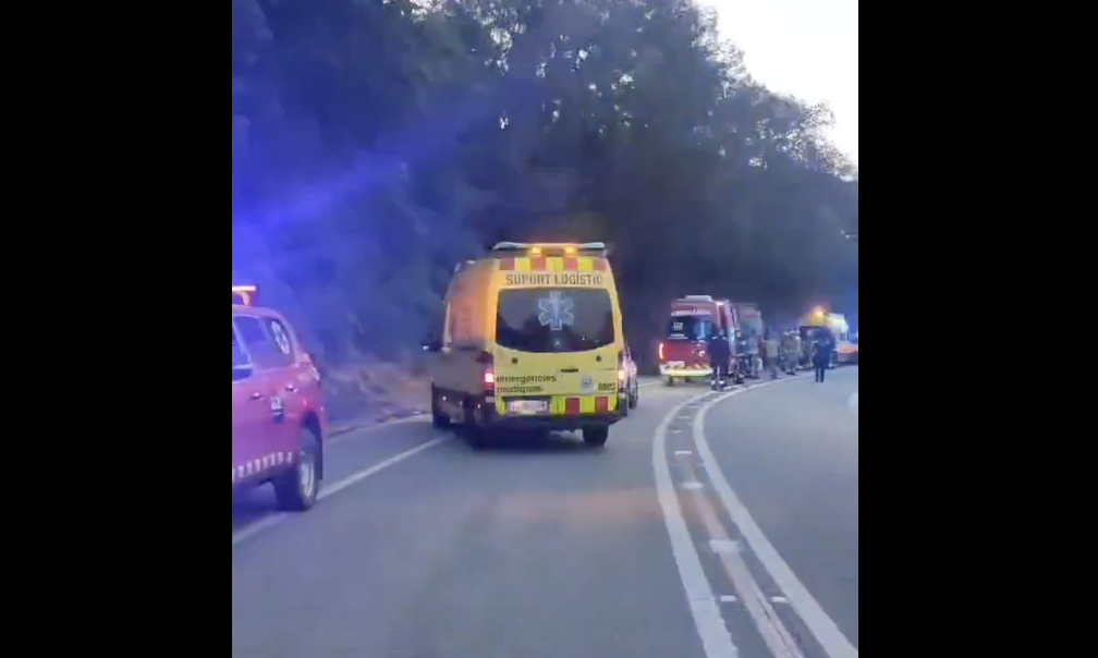 Moment de l'accident FOTO: Antiradar Catalunya 
