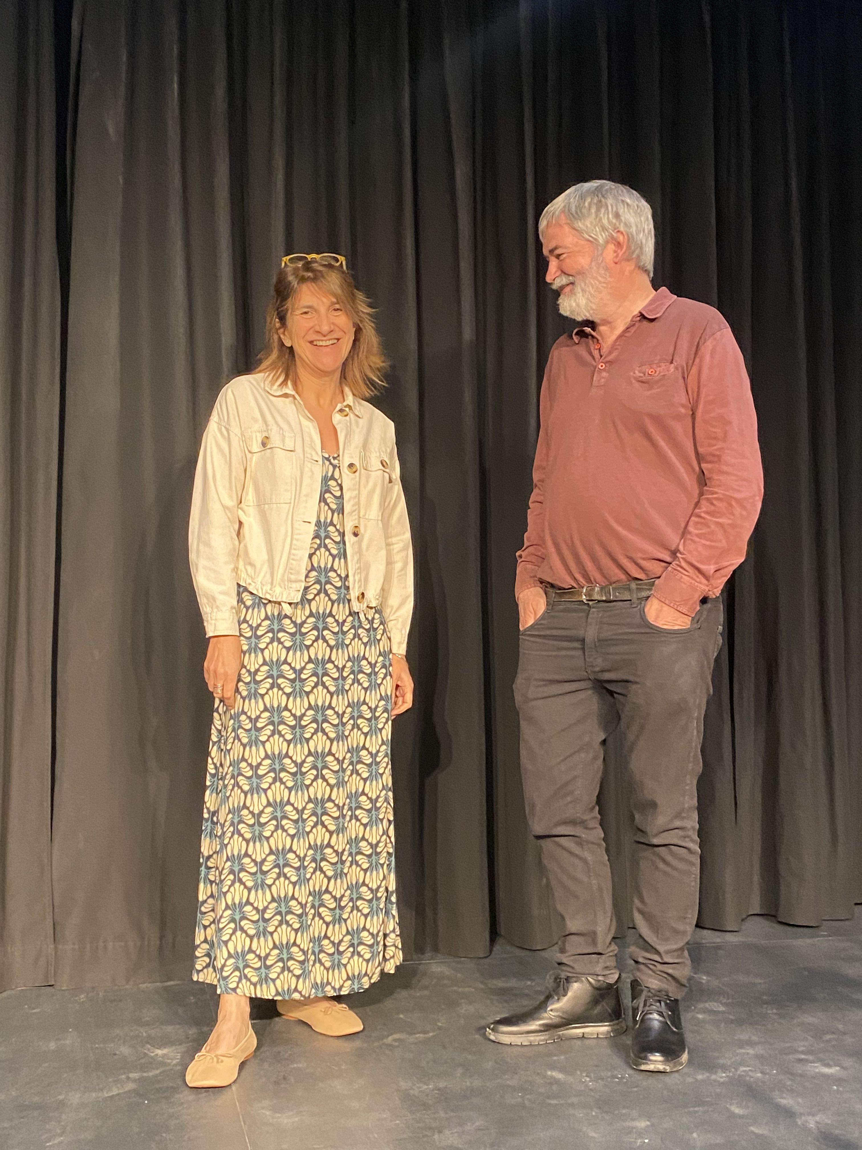 Alcaldessa de Cadaqués, Pia Serinyana, i el periodista Daniel Romaní FOTO: Cedida