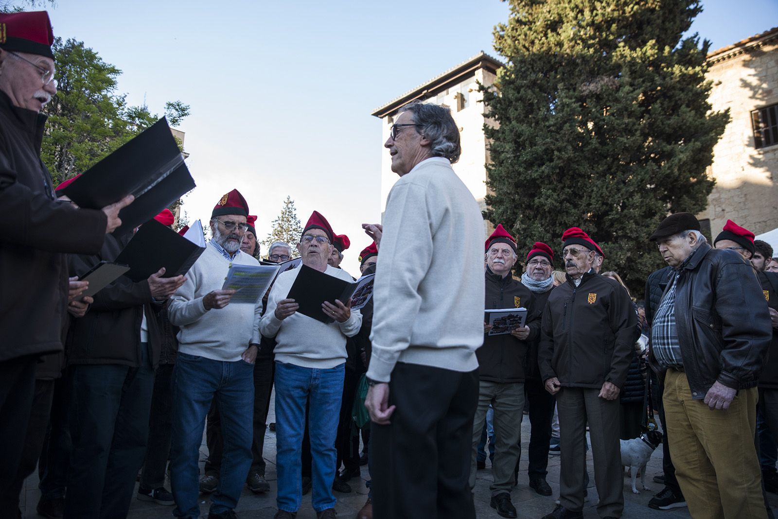 Actuació de La Lira per Sant Jordi. FOTO: Bernat Millet