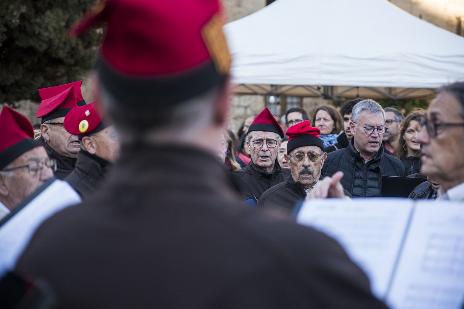 Actuació de La Lira per Sant Jordi. FOTO: Bernat Millet