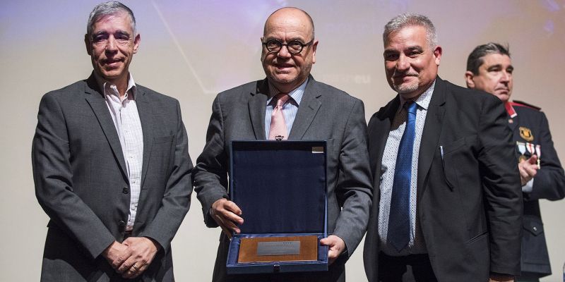 Al centre l'actual president de Sant Cugat Empresarial  FOTO: Bernat Millet.