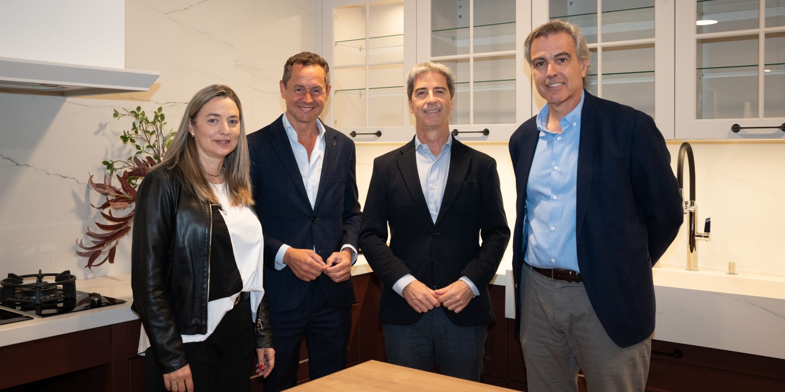 D'esquerra a dreta, Eva Pujol,  Lluís Matas, Josep Maria Tey i Marcel·lí Sugrañes. FOTO: Carme de Olazabal