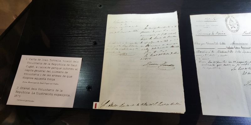 Material sobre la Primera República a Sant Cugat FOTO: TOT Sant Cugat