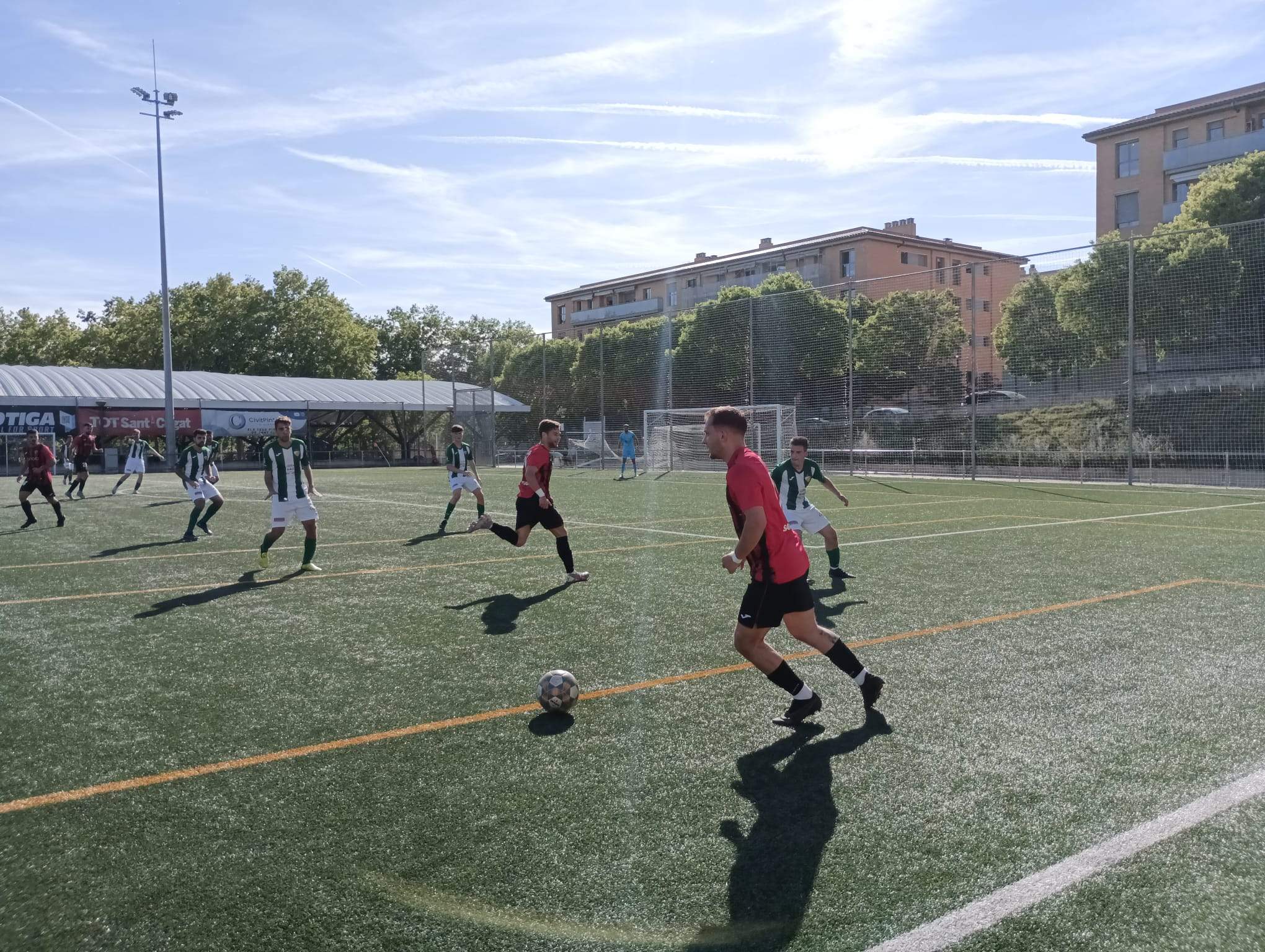 EL Sant Cugat FC guanya i certifica la permanència a Primera Catalana. Foto: Dani Esclusa