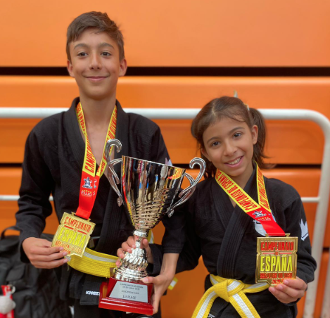 Ferran i Maria Irigoyen en el Campionat d'Espanya de jiu-jitsu brasiler. FOTO: Cedida
