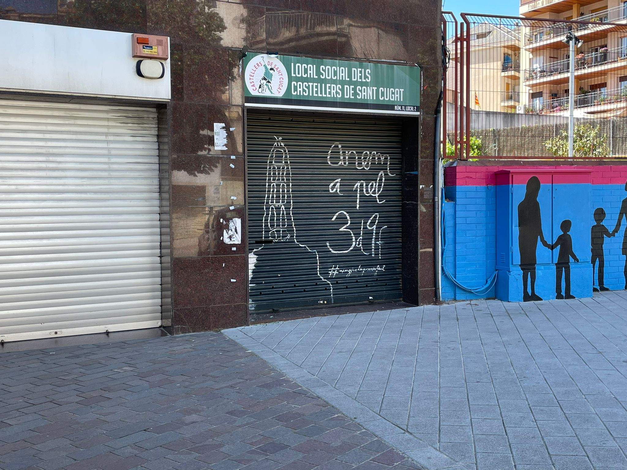 El local que va estar ocupat per La Causa és de propietat municipal i els Castellers de Sant Cugat utilitzen de magatzem. FOTO: TOT Sant Cugat