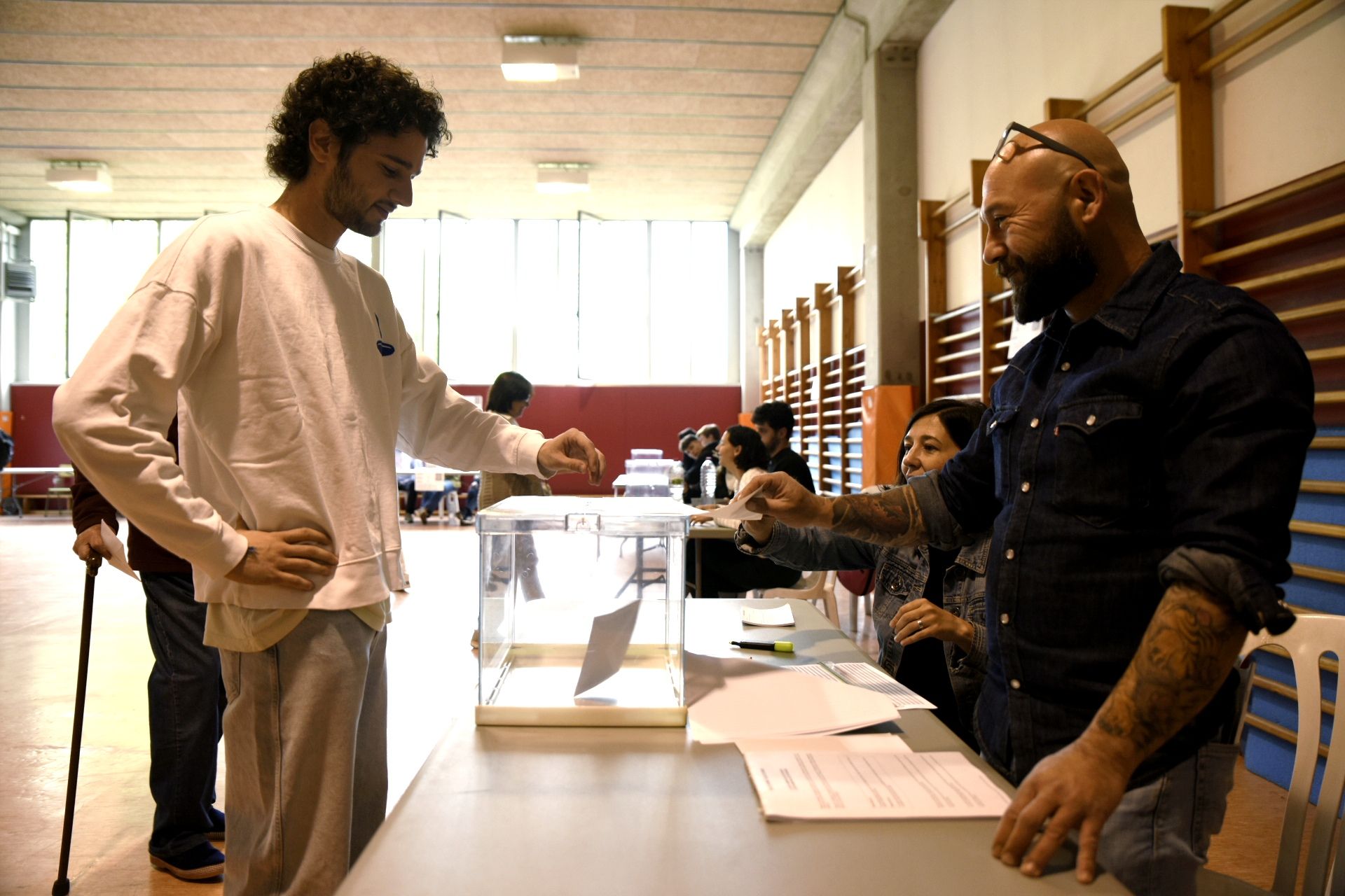 Seu electoral Escola Gerbert d’Orlach. FOTO: Bernat Millet.