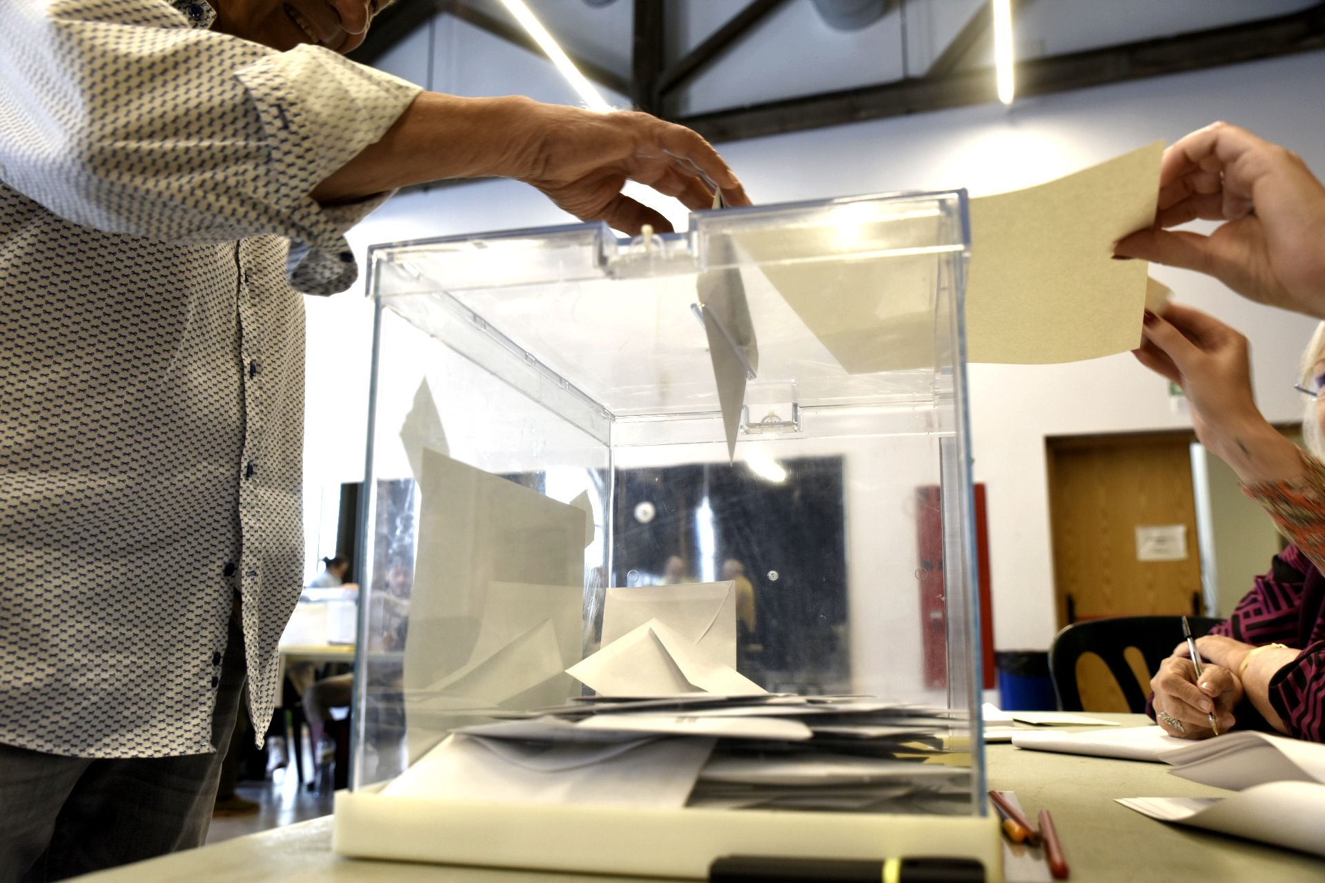 Seu electoral Teatre La Unió. FOTO: Bernat Millet.