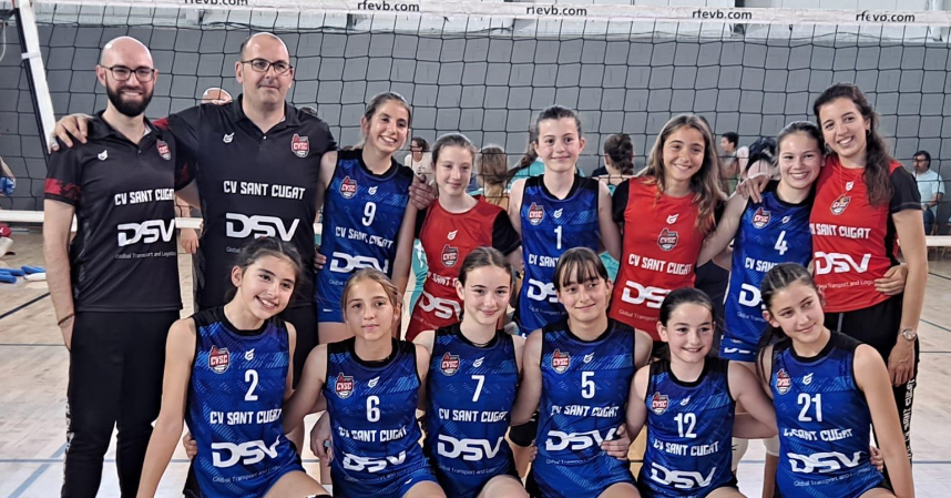 Victòria del DSV Club Voleibol Sant Cugat en el Campionat de Catalunya i bitllet per al Campionat d'Espanya. FOTO: Cedida