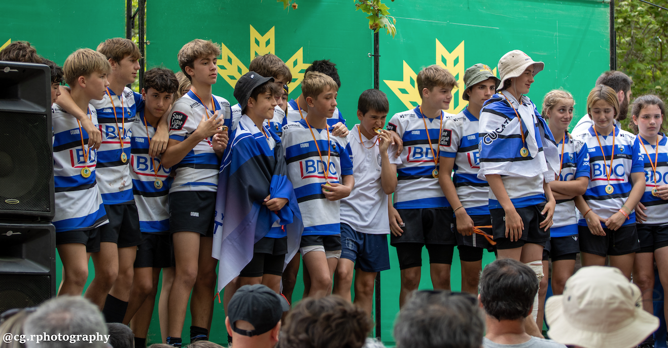 El Rugby Sant Cugat va aconseguir la medalla de plata del Campionat d'Espanya sub-14. FOTO: Àlex Cuesta