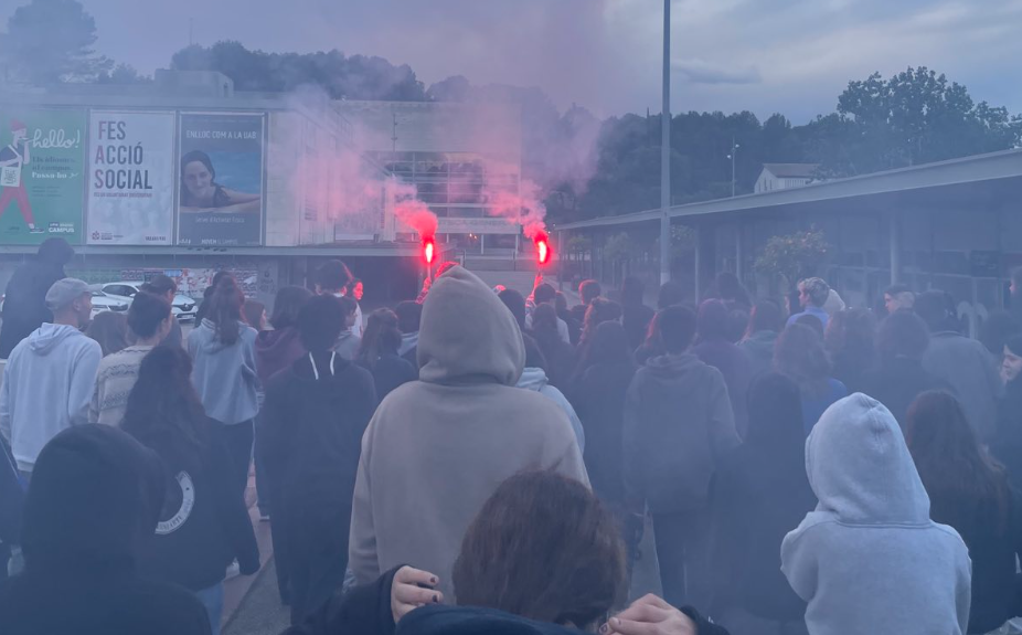 Protesta d'estudiants de l'Autònoma en suport al poble palestí FOTO: SEPC
