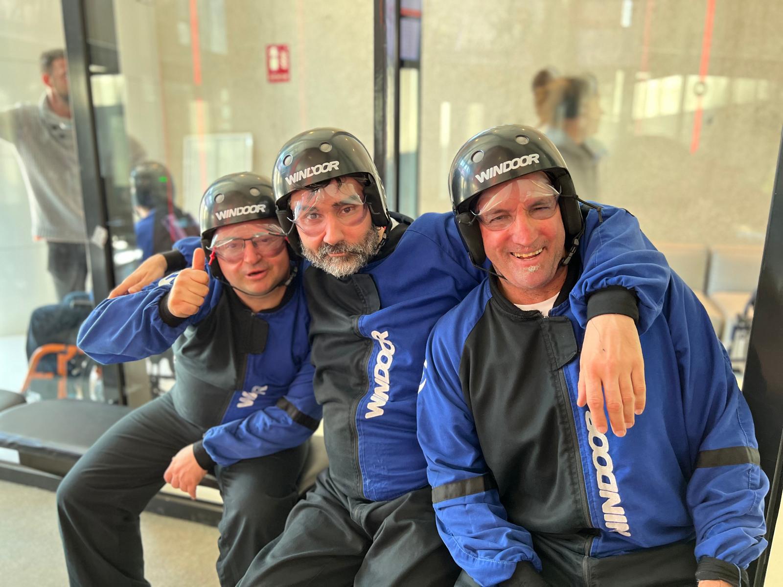 Una trentena de persones han participat en la 1a trobada inclusiva de l'AVAN al túnel de vent FOTO: Cedida