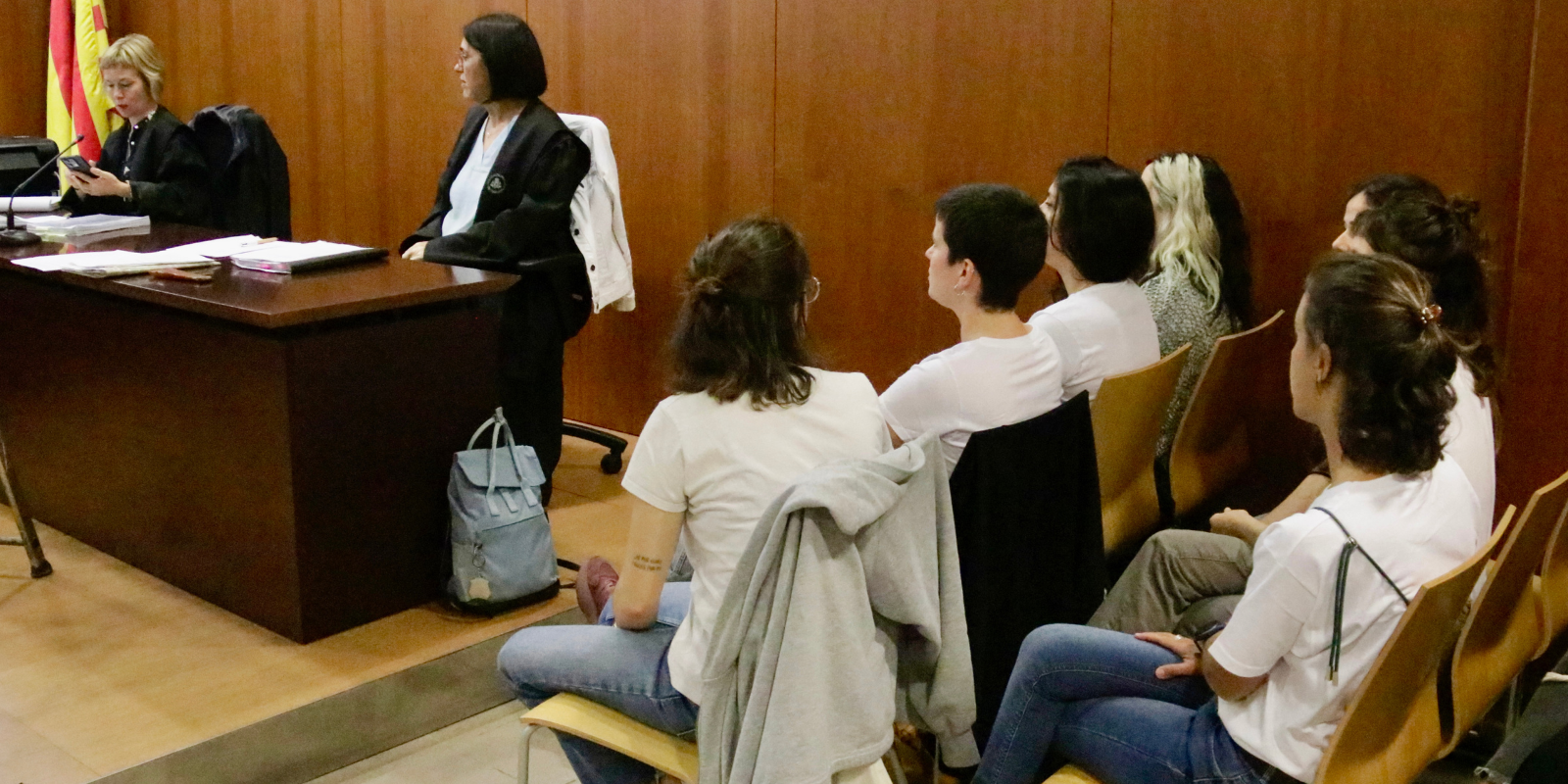 Les encausades pel tall de les vies de FGC durant el judici FOTO: Jordi Pujolar (ACN)