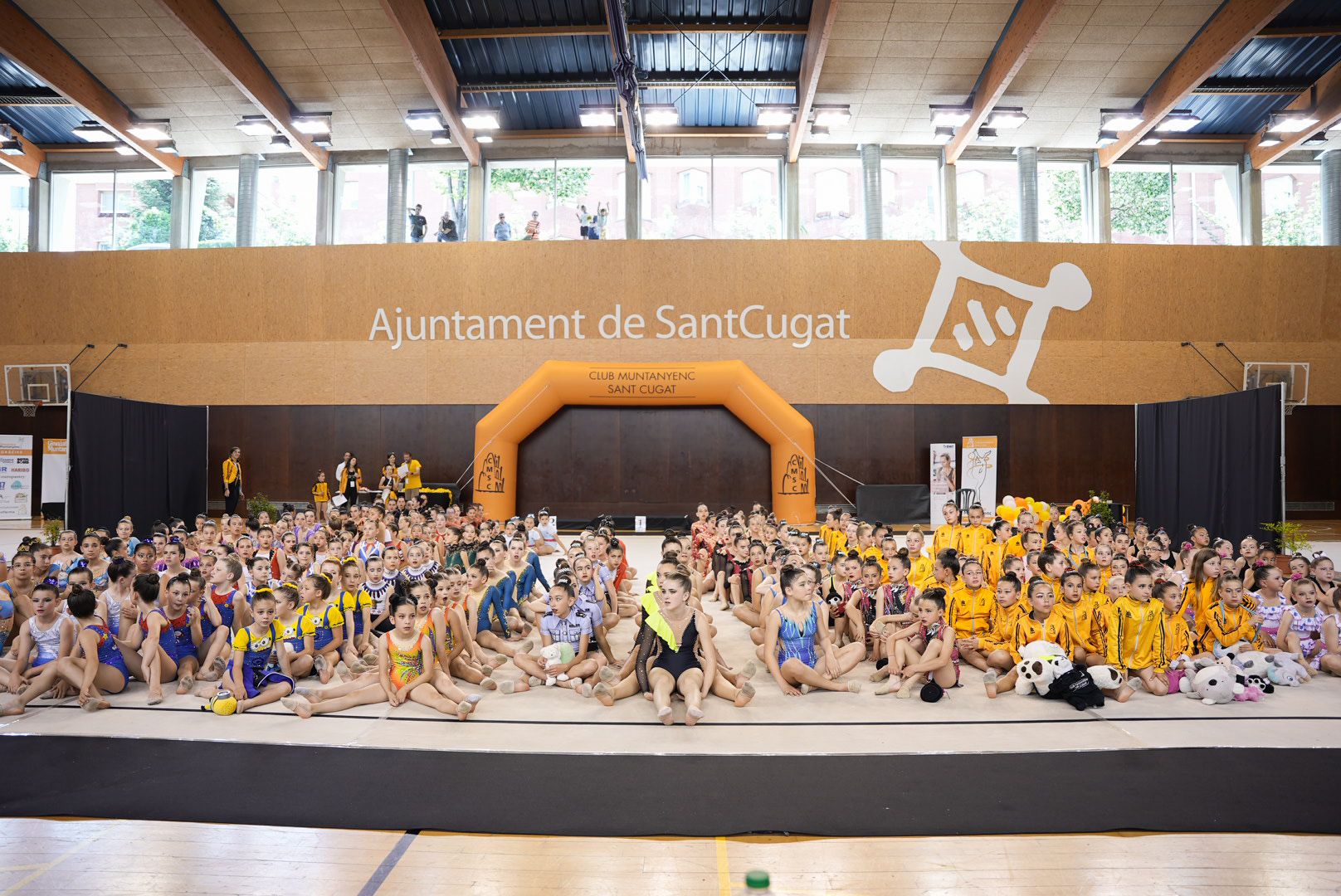 La secció de gimnàstica del Club Muntanyenc Sant Cugat. FOTO: Cedida