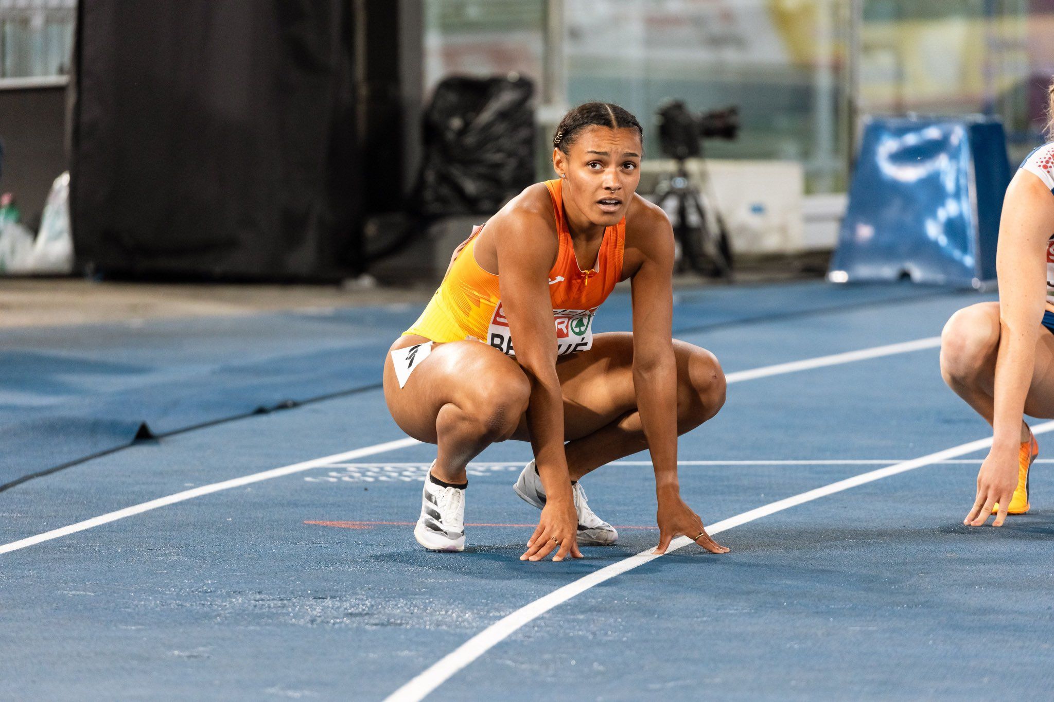 Jaël Bestué va participar en la seva primera final dels 200 metres del Campionat d'Europa. FOTO: Cedida