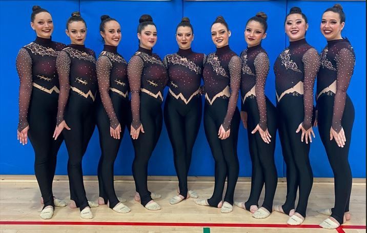 Equip sènior de gimnàstica estètica de grup FOTO: Cedida