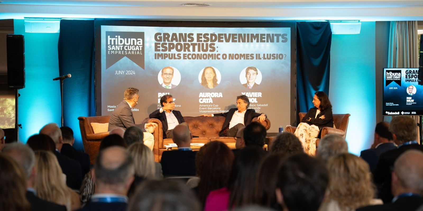 Els ponents del Tribuna Sant Cugat Empresarial durant la cita FOTO: Carme de Olazabal