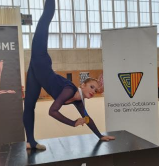Mar Bevelander, del Club Muntanyenc, en el podi del Campionat de Catalunya. FOTO: Cedida