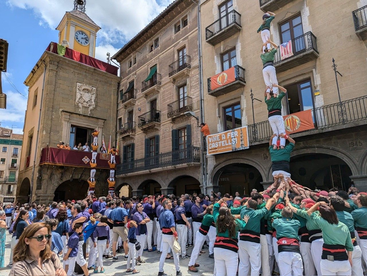 Actuació dels Castellers de Sant Cugat: FOTO: Cedida per Castellers de Sant Cugat