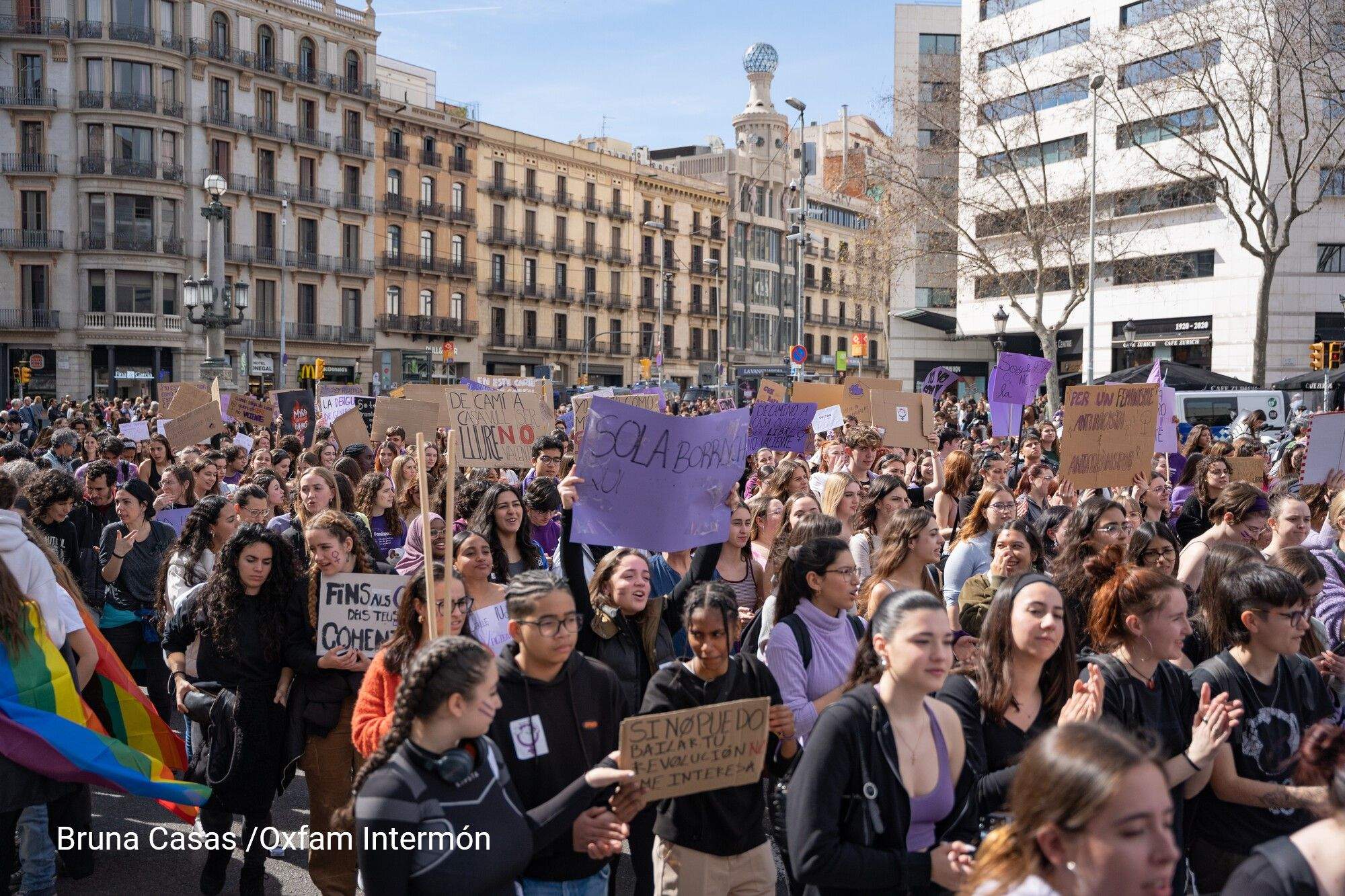 Manifestació. FOTO: Cedida per Oxfam Intermón