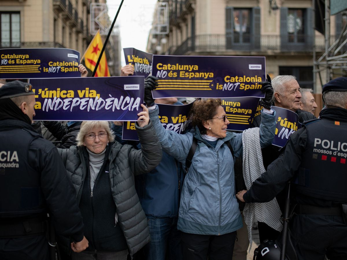 Manifestació independentista. FOTO: Cedida per Assemblea Nacional Catalana