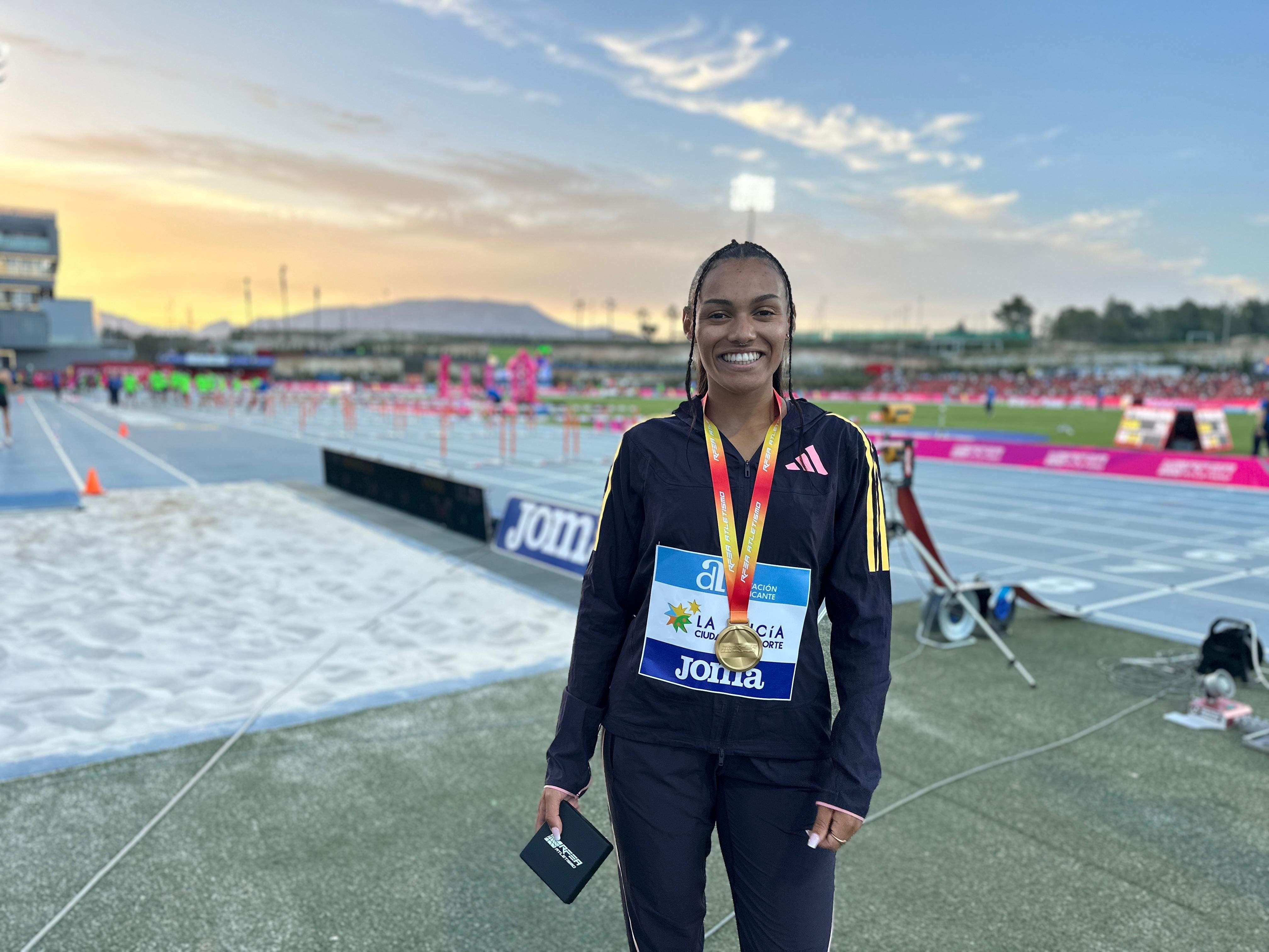 Jaël Bestué en el Campionat d'Espanya en el qual va aconseguir la marca mínima d'exigència per participar en els Jocs Olímpics. FOTO: RFEA