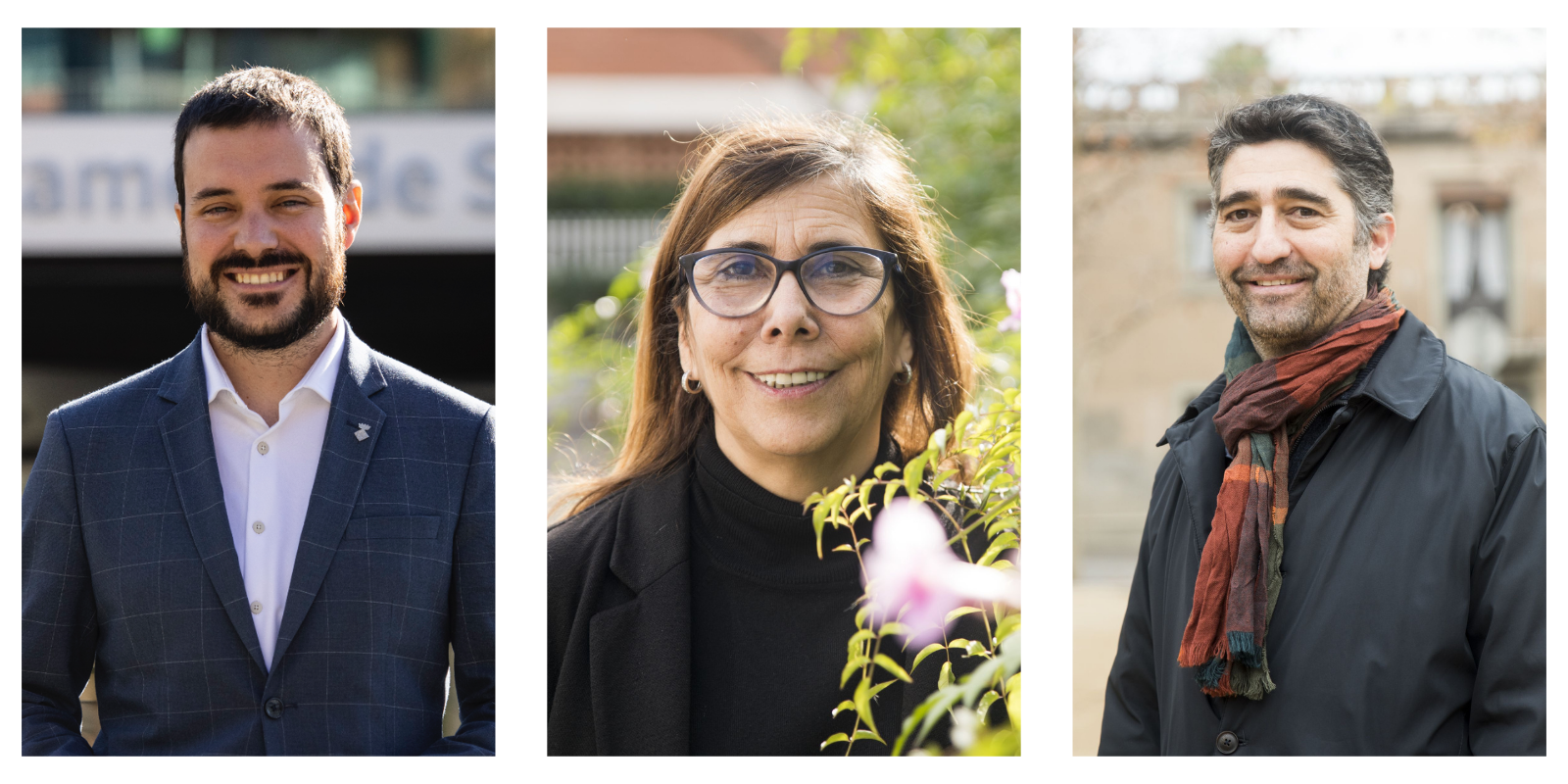 Alcaldes accidentals del 2024. D'esquerra a dreta, Bernat Picornell, Cristina Paraira i Jordi Puigneró . FOTO: TOT Sant Cugat