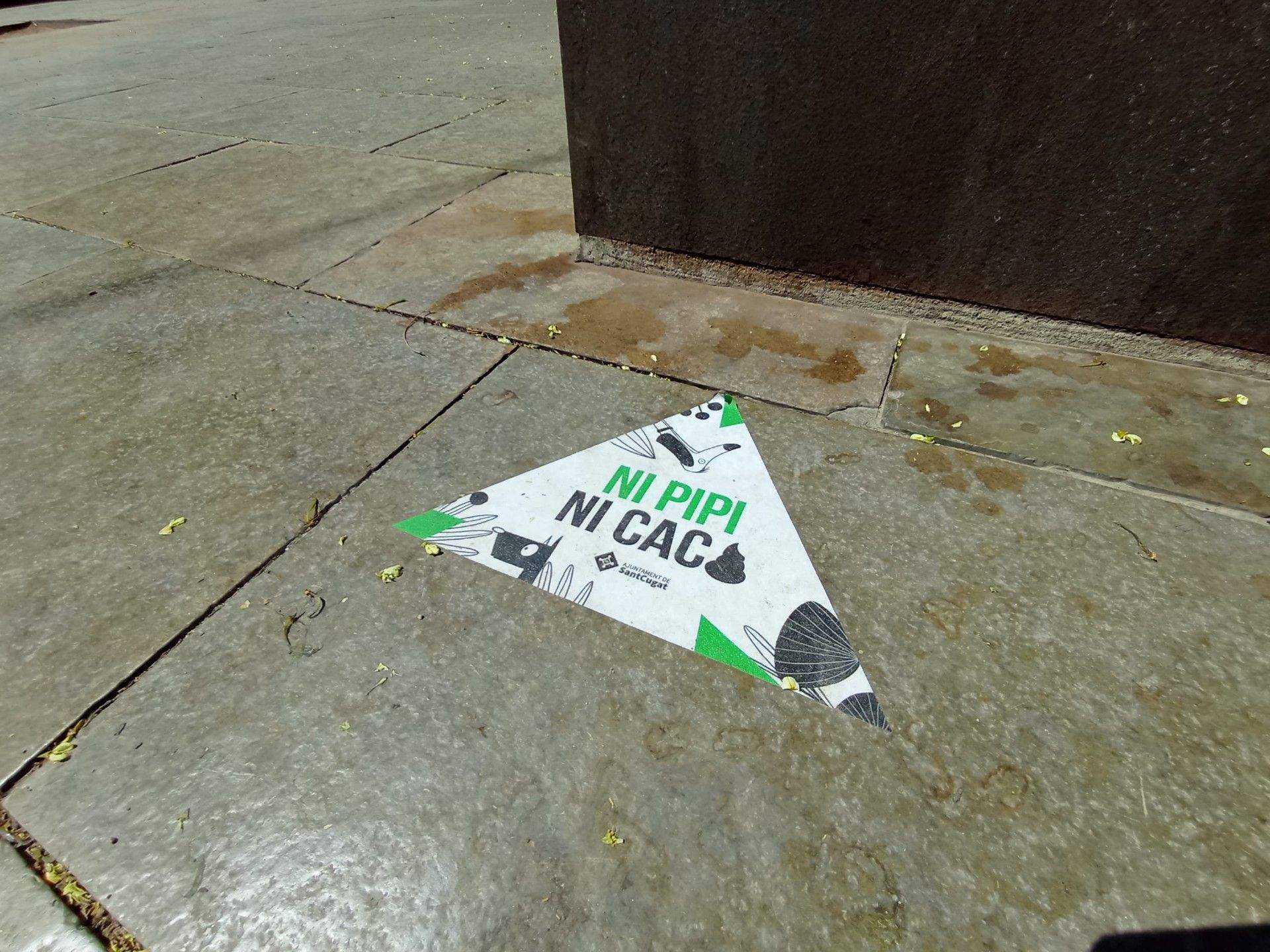 Un vinil de la campanya per sensibilitzar als propietaris de gossos a recollir els excrements. FOTO: Ajuntament