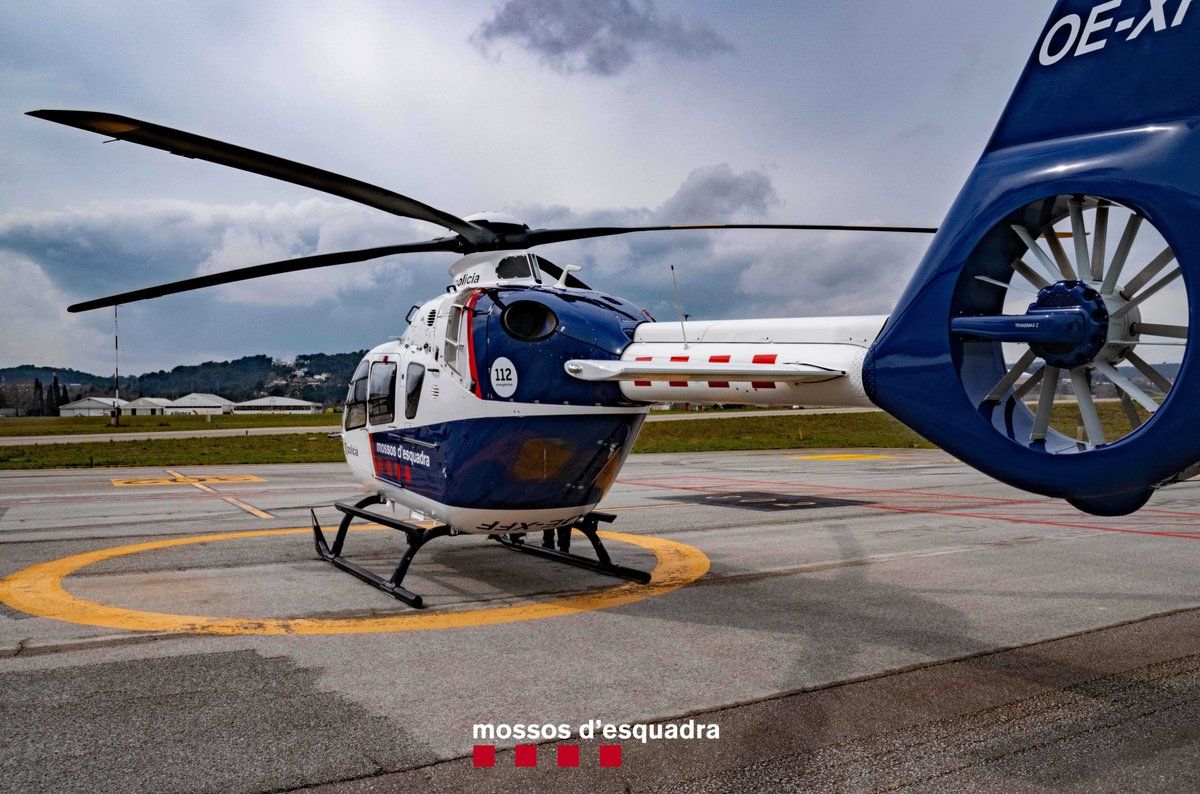 L'helicopter dels Mossos d'Esquadra surt a patrullar quan hi ha algun repunt FOTO: Cedida 