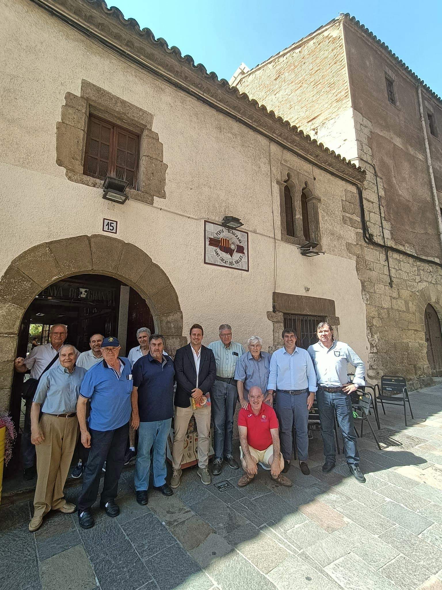Joan Camprubí Montal va visitar la seu social de la Penya Blaugrana Sant Cugat. FOTO: Penya Blaugrana de Sant Cugat