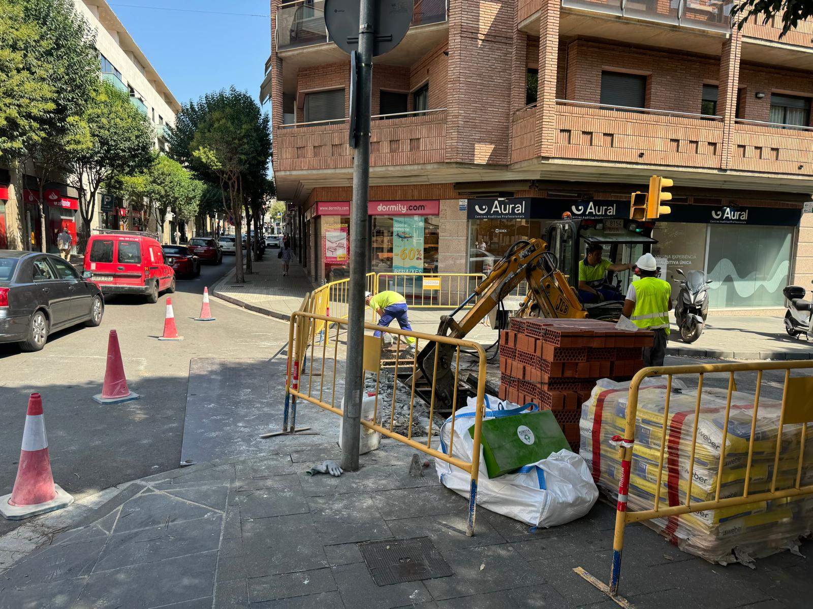 Les obres a la rambla del Celler d'aquest agost FOTO: Cedida