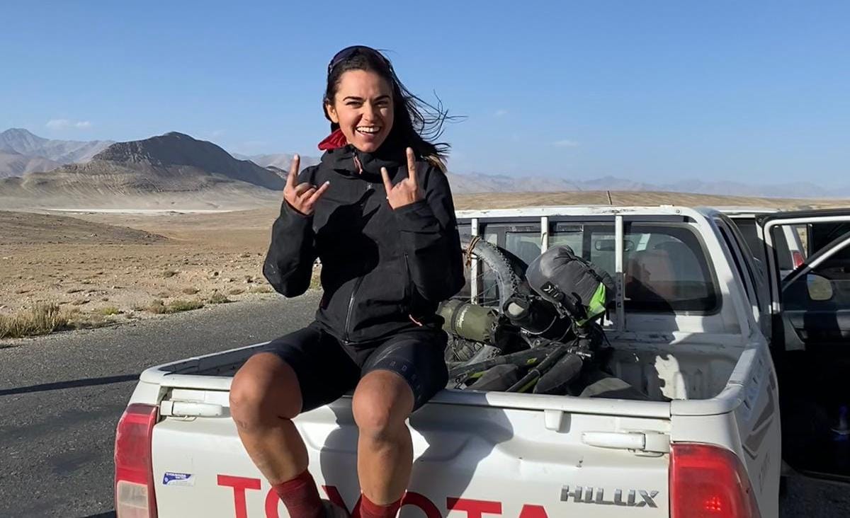 Clara Dezcallar durant el seu viatge FOTO: Cedida