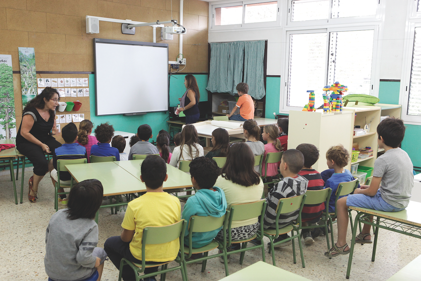 Aula d'una escola de Sant Cugat. FOTO: Arxiu