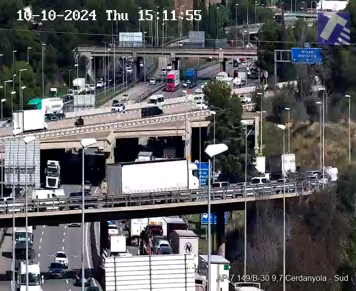L'estat del trànsit a l'AP-7 FOTO: Trànsit