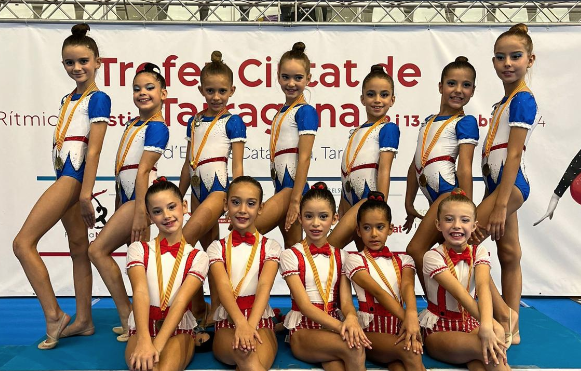 El Club Gimnàstica Rítmica i Estètica Sant Cugat va guanyar 2 medalles d'or en el Campionat de Catalunya. FOTO: Cedida