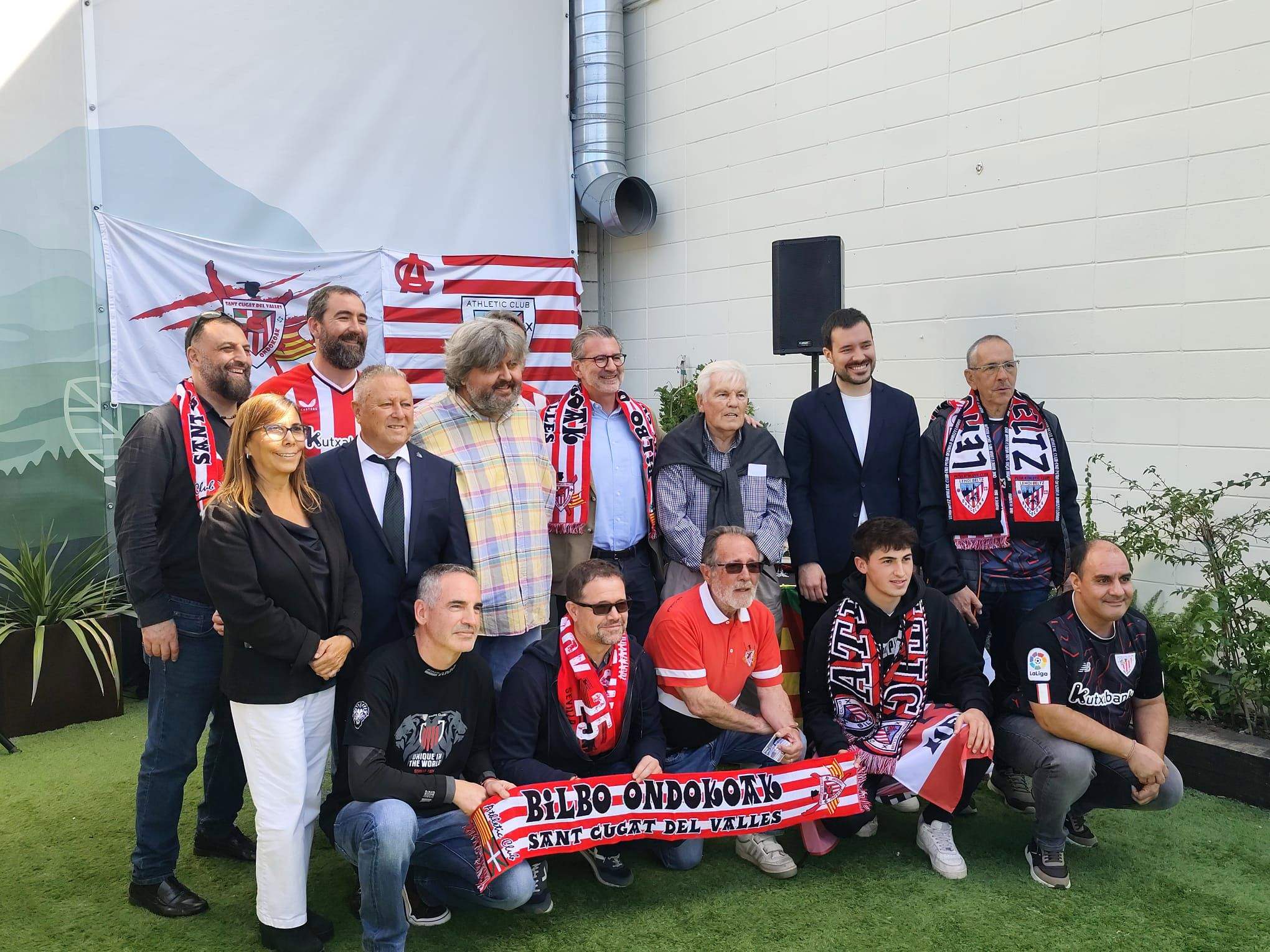 La Penya Blaugrana a l'aniversari de la Penya Athletic Club Bilbo Ondokoak. FOTO: Cedida per la Penya Blaugrana