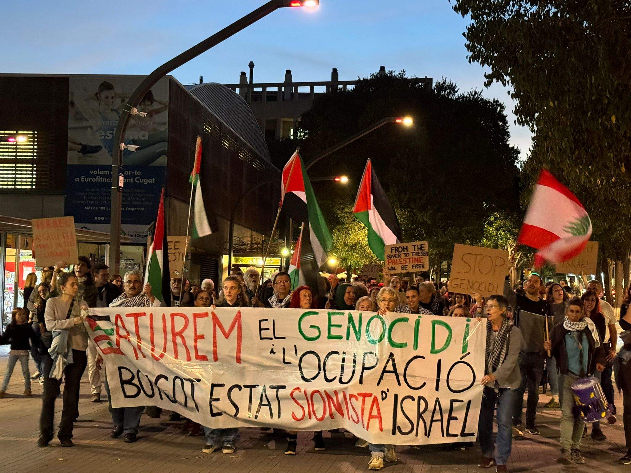 Manifestació de Sant Cugat amb Palestina. FOTO: TOT Sant Cugat