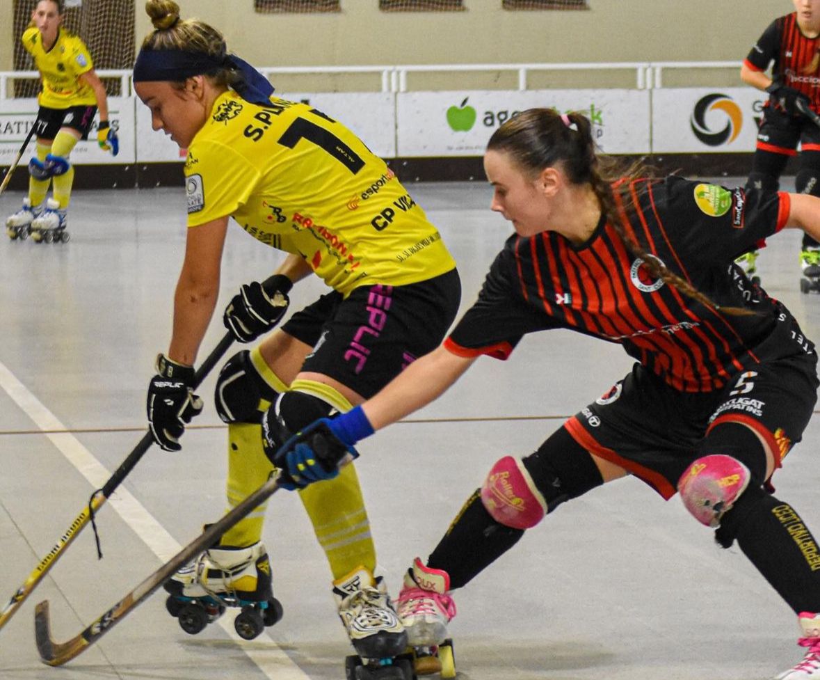 Oxigen PHC Sant Cugat femení contra el Club Patí Vila-sana. FOTO: Club Patí Vila-sana