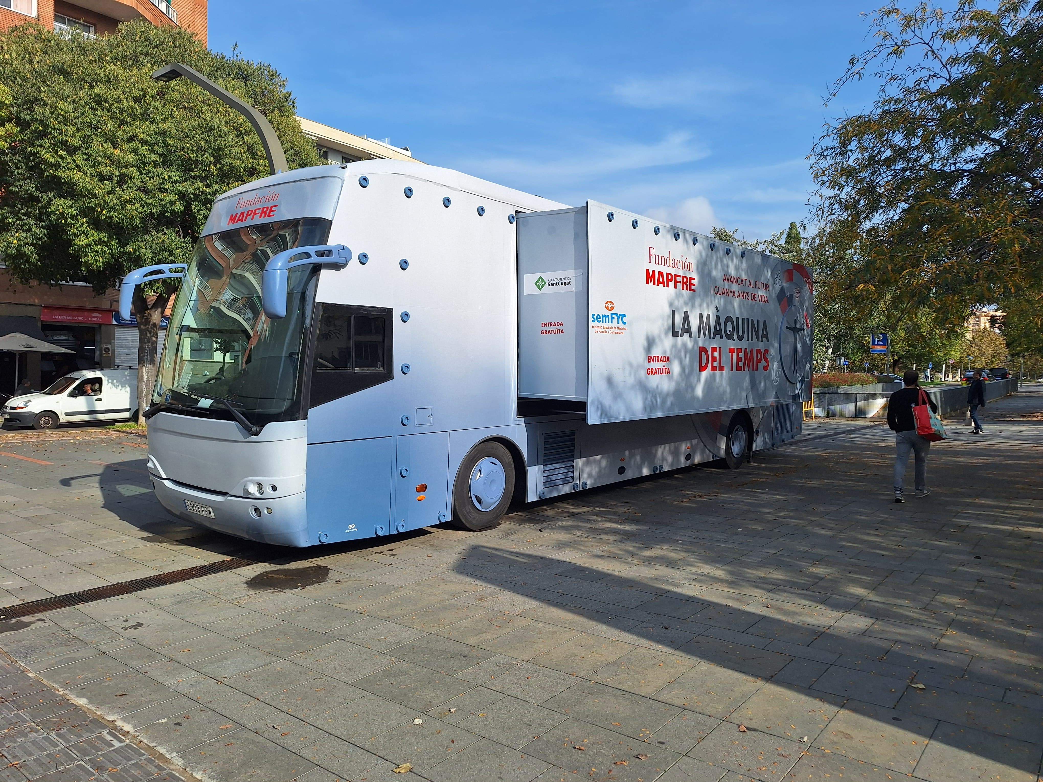 La Màquina del Temps, una iniciativa que passa per Sant Cugat per promoure estils de vida saludables. FOTO: Ajuntament