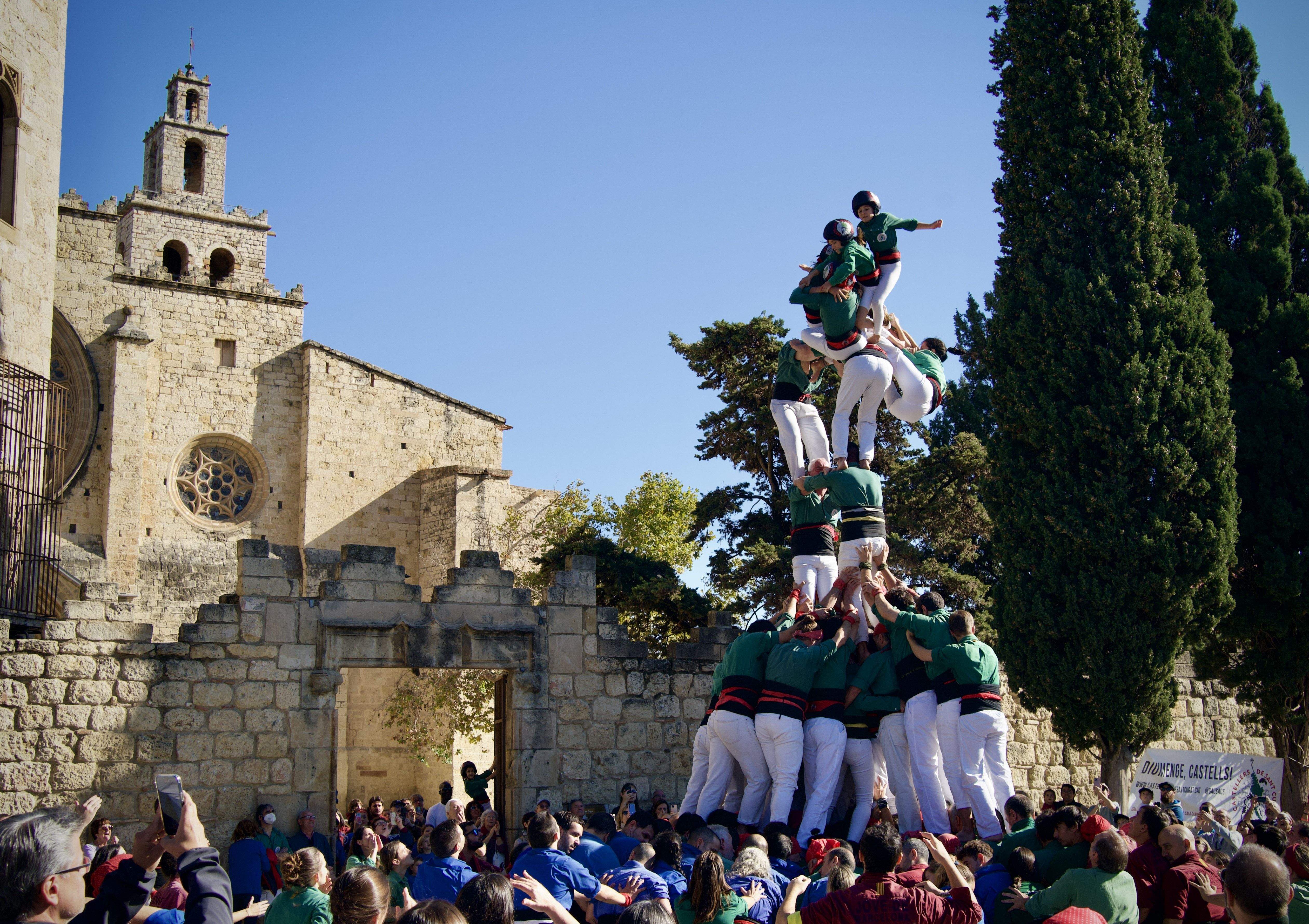 Moment de la caiguda dels Gausacs FOTO: Mireia Comas (TOT Sant Cugat) 