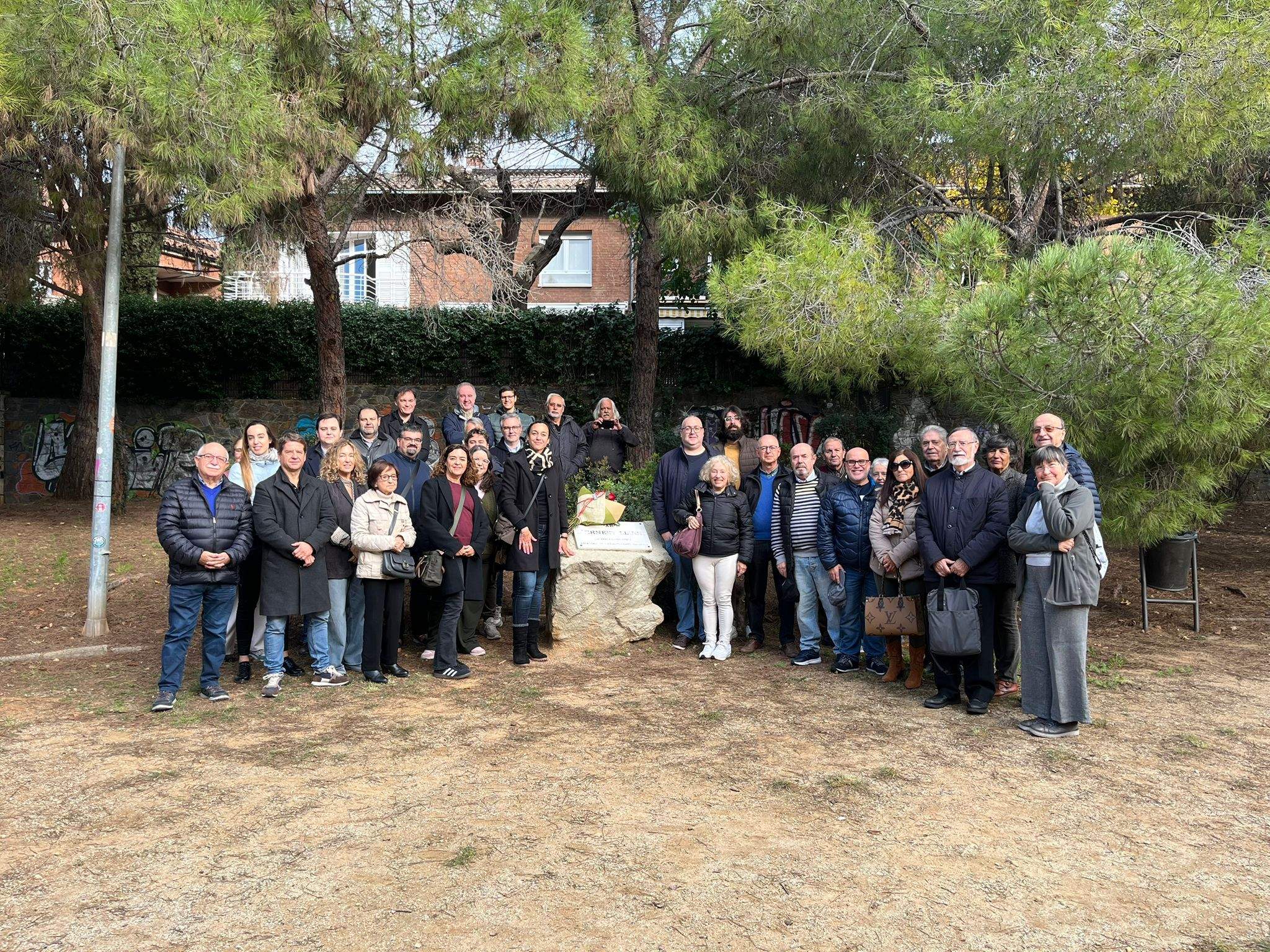 L'acte d'homenatge al parc que porta el nom d'Ernest LLuch FOTO: Cedida 