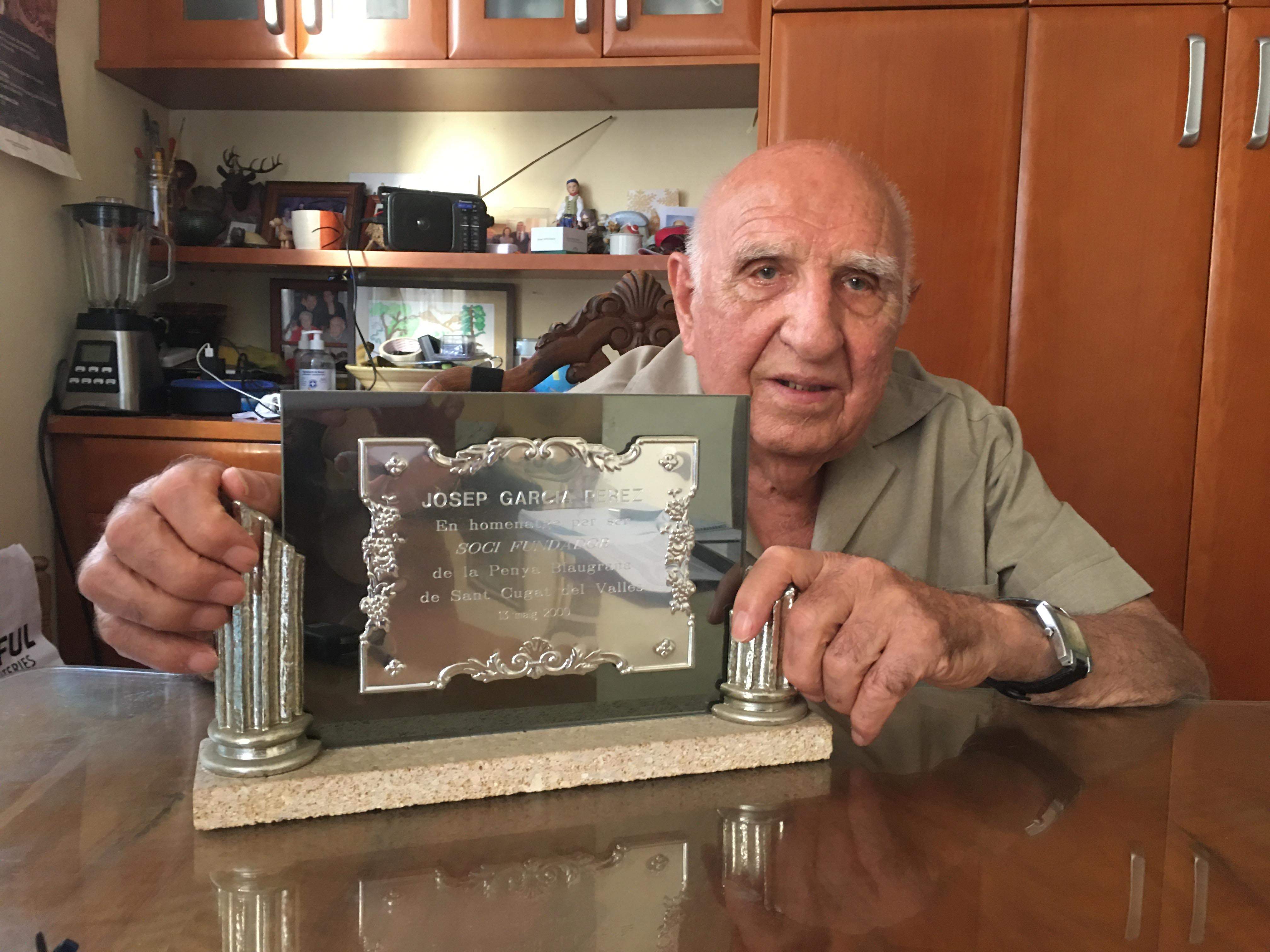  Josep Garcia Pérez, un dels quatre fundadors de la Penya Blaugrana Sant Cugat. FOTO: Penya Blaugrana Sant Cugat