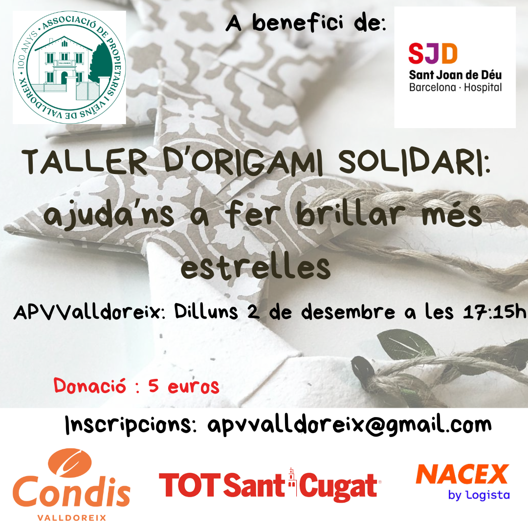 Origami solidari. APVValldoreix.