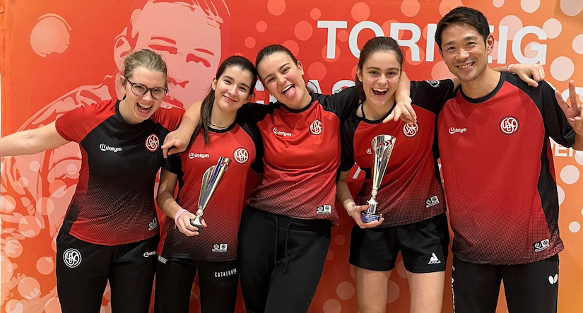 Alguns jugadors del planter de la UESC que han assolit plaça per al Torneig Estatal. FOTO: Cedida