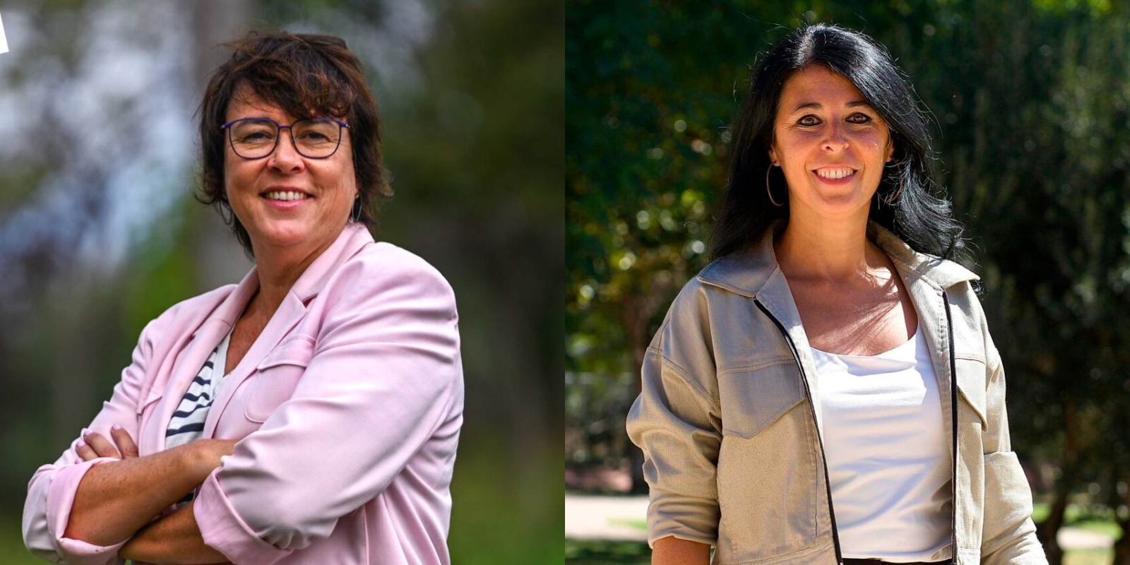 Diana Riba (esquerra) i Arés Tubau (dreta) en la nova executiva d'ERC. FOTO: Militància Decidim