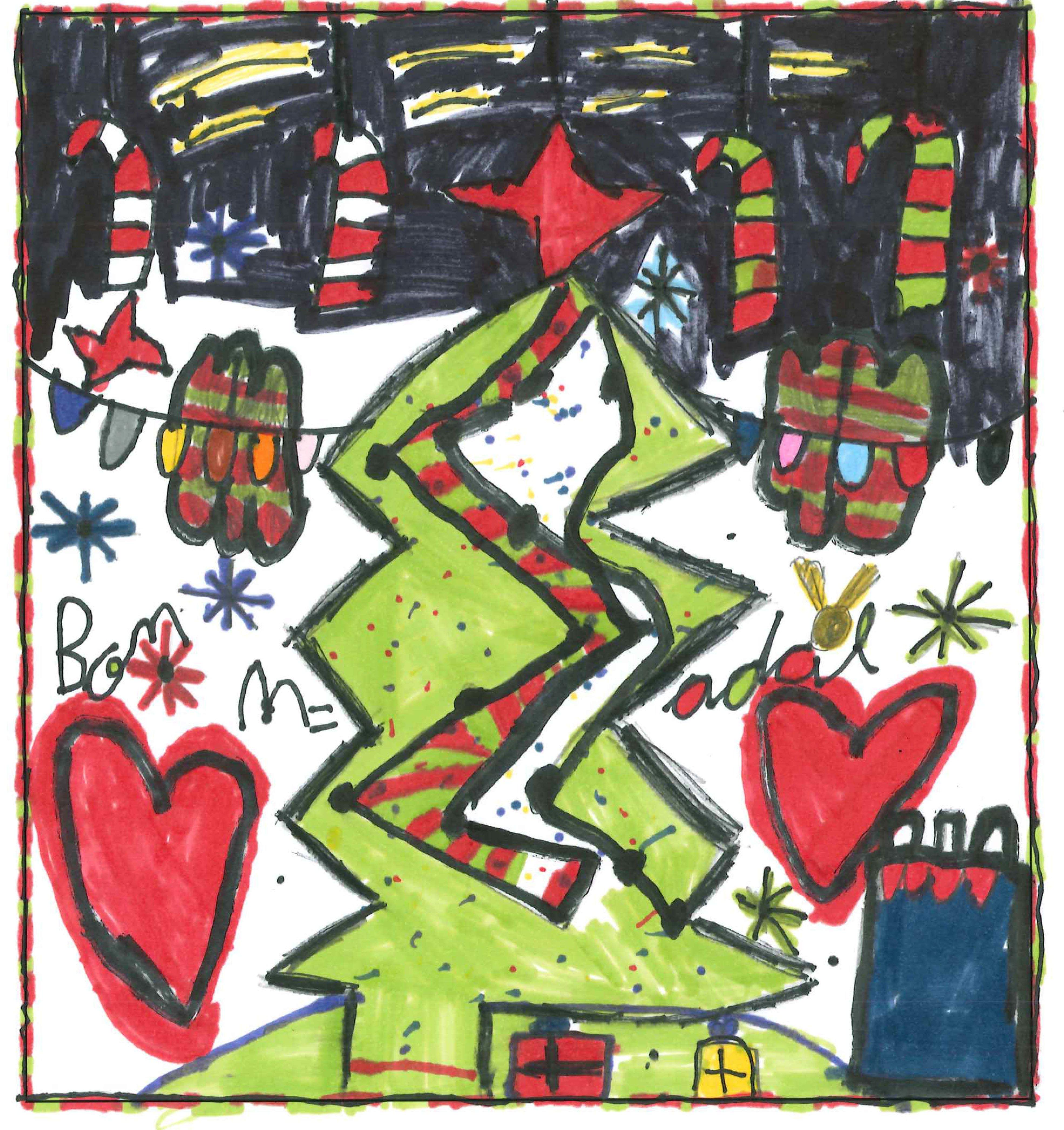 Postal de l'Escola Gerbert d'Orlhac del concurs del TOT Sant Cugat 