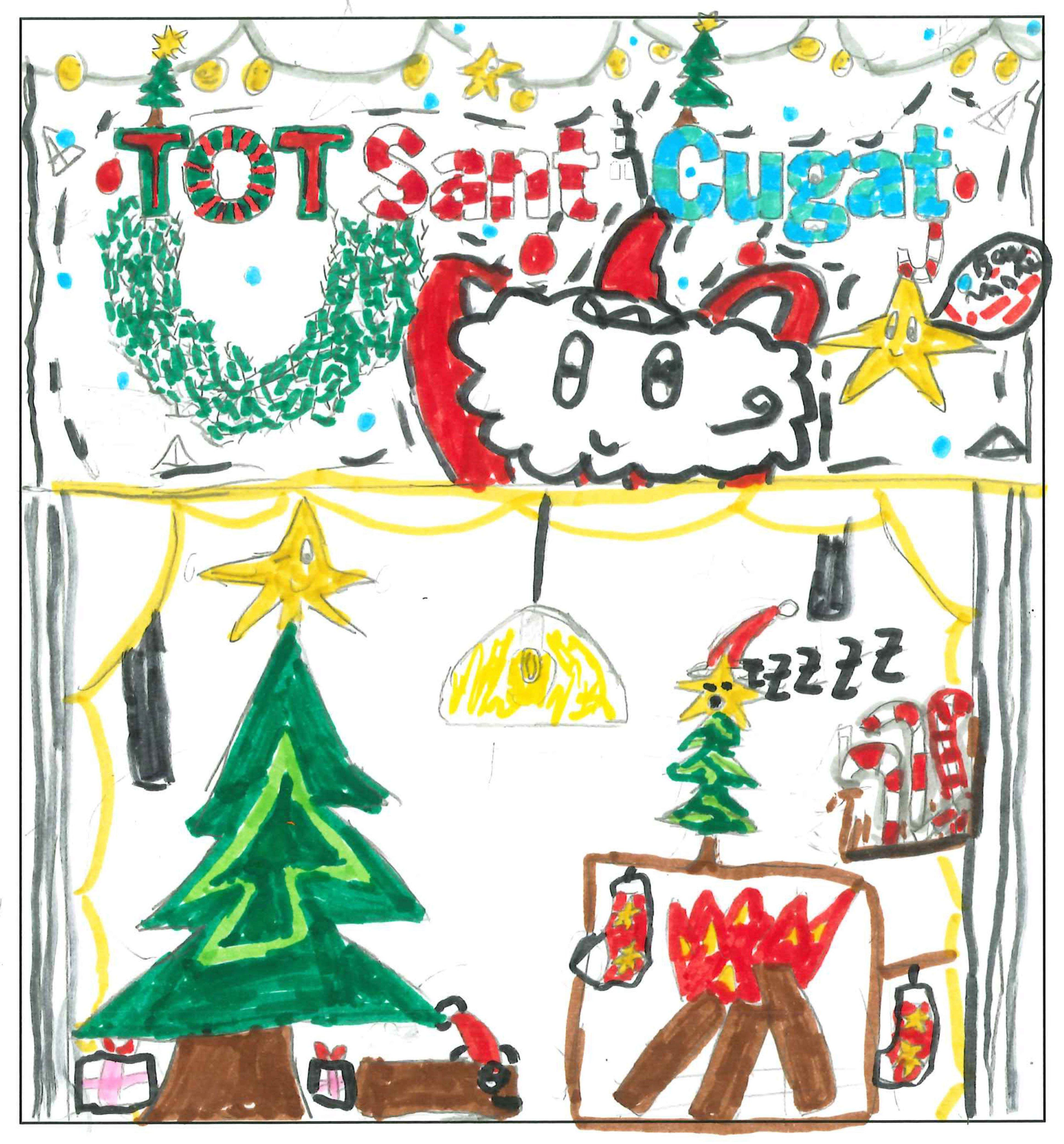 Postal de l'Escola Pi d'en Xandri del concurs del TOT Sant Cugat 