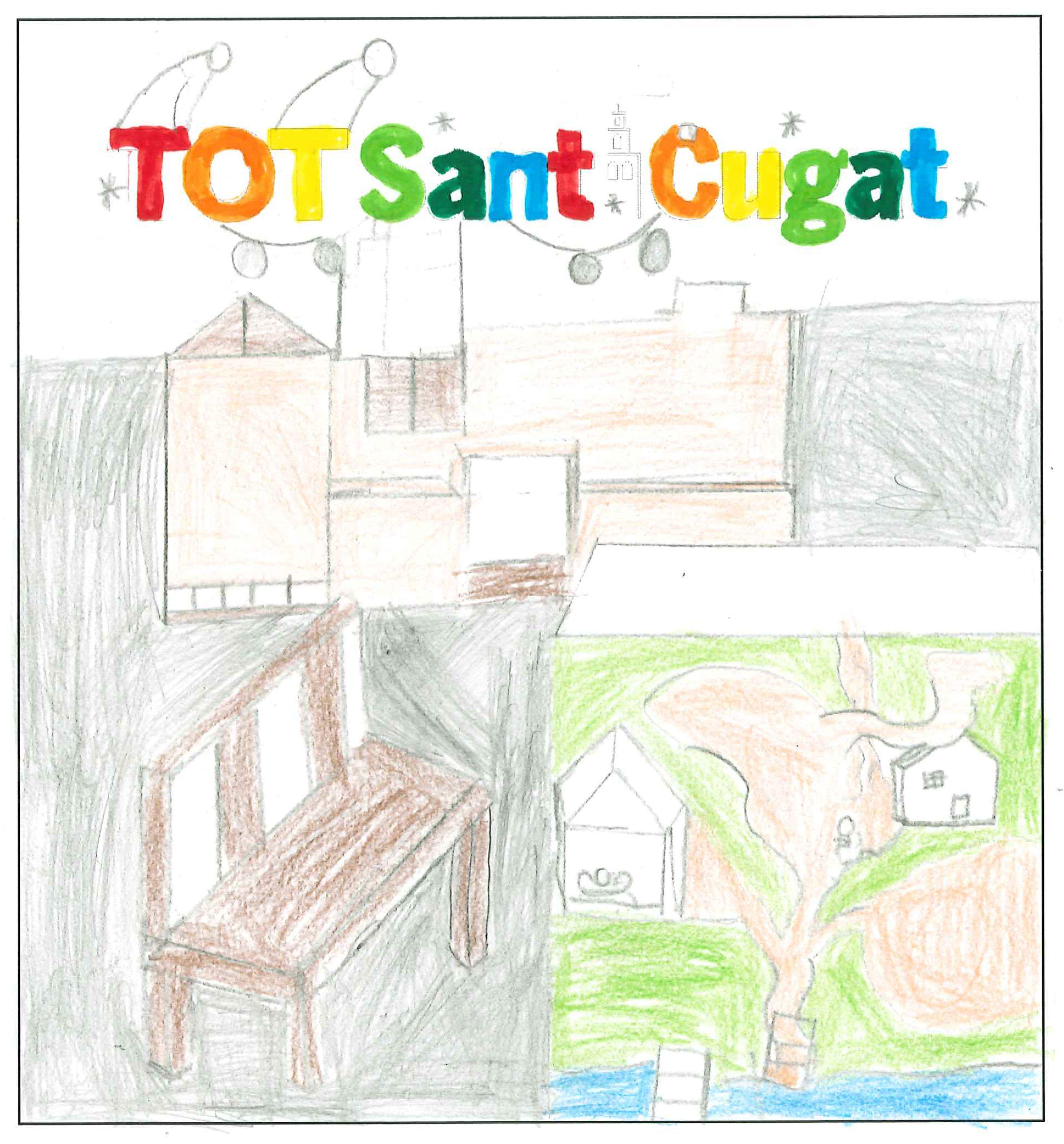 Postal de l'Escola Pi d'en Xandri del concurs del TOT Sant Cugat 
